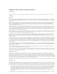 Applying Virtue Ethics to Business: the Agent-Based Approach