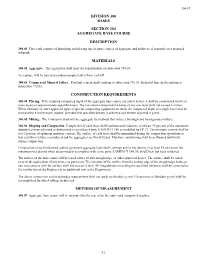Division 300 Bases Section 304 Aggregate Base Course Description