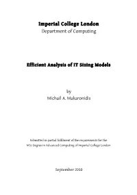 Efficient Analysis of IT Sizing Models by Michail A. Makaronidis