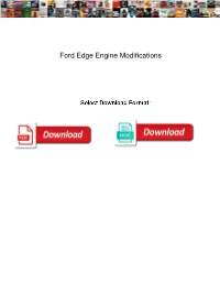 Ford Edge Engine Modifications