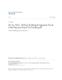 M-Pact to Bring Its Signature Vocal-Only Pop-Jazz Sound to Doudna.Pdf" (2011)