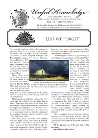 Useful Knowledge 35 Spring 2014