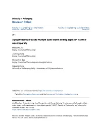 A Psychoacoustic-Based Multiple Audio Object Coding Approach Via Intra- Object Sparsity