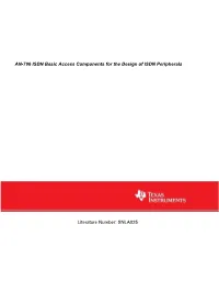 AN-796 ISDN Basic Access Components for the Design of ISDN Peripherals
