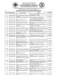 Masterlist Batch 2 Registration for 2020 Pt