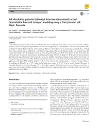 Salt Dissolution Potential Estimated from Two-Dimensional Vertical Thermohaline Flow and Transport Modeling Along a Transylvanian Salt Diapir, Romania