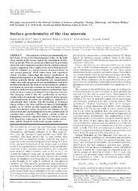 Surface Geochemistry of the Clay Minerals