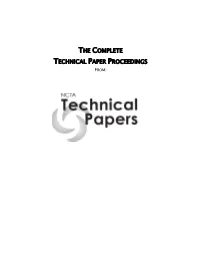 The Complete Technical Paper Proceedings From