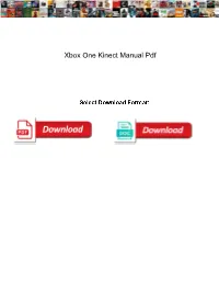 Xbox One Kinect Manual Pdf