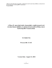 A Phase II, Open-Label Study of Ponatinib, a Multi-Targeted Oral