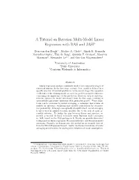 A Tutorial on Bayesian Multi-Model Linear Regression with BAS and JASP