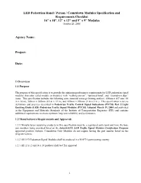 Dialight LED Pedestrian Signal Specification 10-20-08