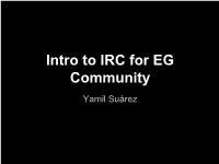 Intro to IRC for EG Community