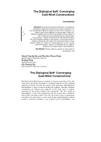 The Dialogical Self: Converging East-West Constructions
