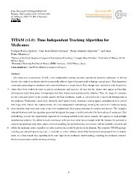 TITAM (V1.0): Time Independent Tracking Algorithm for Medicanes