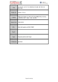 Title a CHECK LIST of ECHINOIDS FOUND in the KII REGION Author(S)