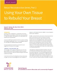 Using Your Own Tissue to Rebuild Your Breast