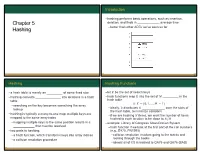 Chapter 5 Hashing