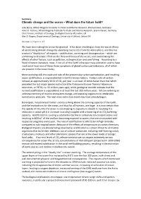Climate Change and the Ocean – What Does the Future Hold?