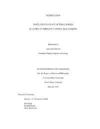 Dissertation Population Ecology of Feral Horses In