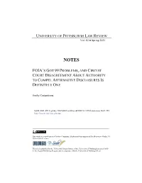 Foia's Got 99 Problems,And Circuit