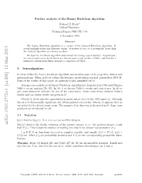 Further Analysis of the Binary Euclidean Algorithm
