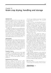 Grain Crop Drying, Handling and Storage