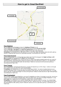 How to Get to Great Bardfield
