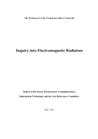 Report of the Senate Environment, Communications