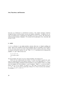 Sets, Functions, and Domains