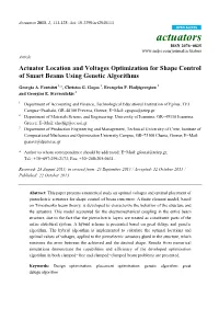 Actuator Location and Voltages Optimization for Shape Control of Smart Beams Using Genetic Algorithms