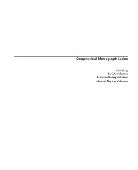 Geophysical Monograph Series