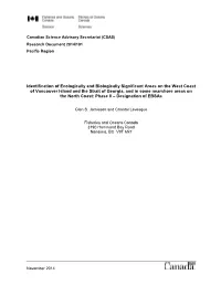 Identification of Ecologically and Biologically Significant Areas on The