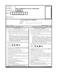 K-1418 (Mass Communication and Journalism) (Paper II).Pdf