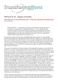 Sexual Dysfunction': a Plea for Theoretical Limitlessness by Lisa Downing