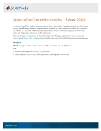 Supported Compilers