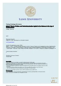 Taking Ontology Seriously Quine's Thesis of Holism and Underdetermination Applied to the Sciences in the Age of Technoscience Höög, Victoria