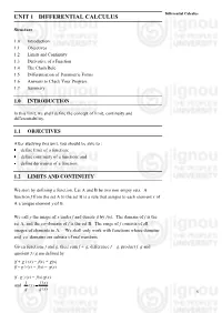 Unit – 1 Differential Calculus