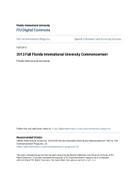 2013 Fall Florida International University Commencement