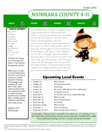 2019 October Newsletter