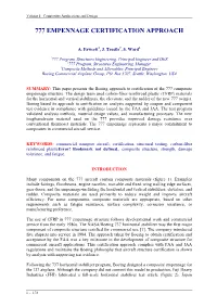 777 Empennage Certification Approach