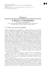 A History of Satisfiability