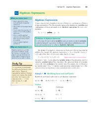Algebraic Expressions 25
