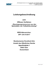Anlage 1 – Leistungsbeschreibung AZ: DPT-ZA O1/2017