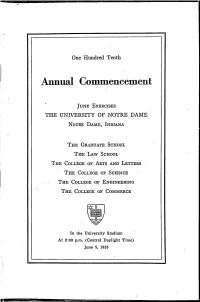 Annual Commencement