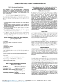 Information for Authors / Submission Process New