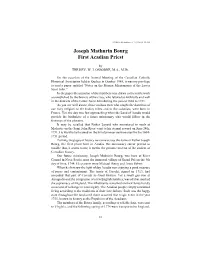 Joseph Mathurin Bourg First Acadian Priest