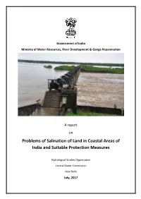 Problems of Salination of Land in Coastal Areas of India and Suitable Protection Measures