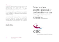 Reformation and the Making of Ecclesial Identities