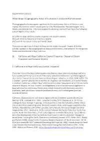 S1 the Three Areas of Importance for the Fruticose Ramalinaceae.FINAL